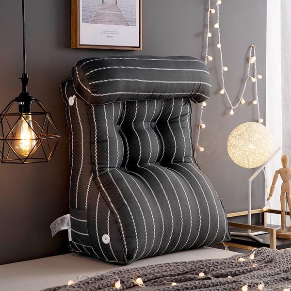 

big triangle backrest pillow for bed waist bedside cushion pillow soft bag bed big back tatami gift ideas