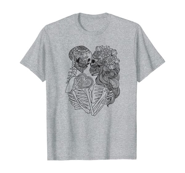 

dia de los muertos sugar skull | teschi messicani t-shirt, White;black