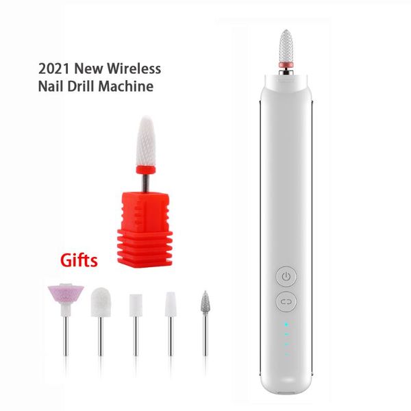 

nail drill & accessories 2021 wireless electric sander machine manicure grinder polisher nails files 3 speeds