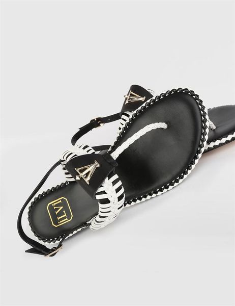 

sandals ilvi-genuine leather handmade zlato white women's sandal women shoes 2021 spring/summer, Black