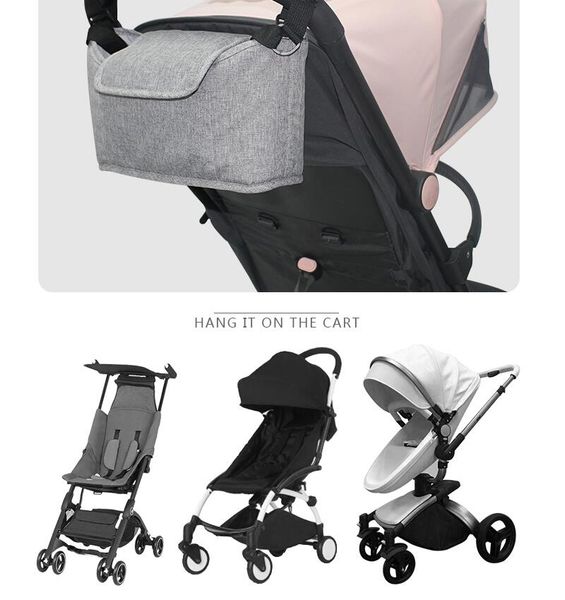 Universal-Kinderwagentasche, multifunktional, große Kapazität, Taschen für Kinderwagen, Getränkehalter, Abdeckung, Buggy, Wintertasche, Flaschenaufbewahrung, Schultertasche, 052903, 3 Stück