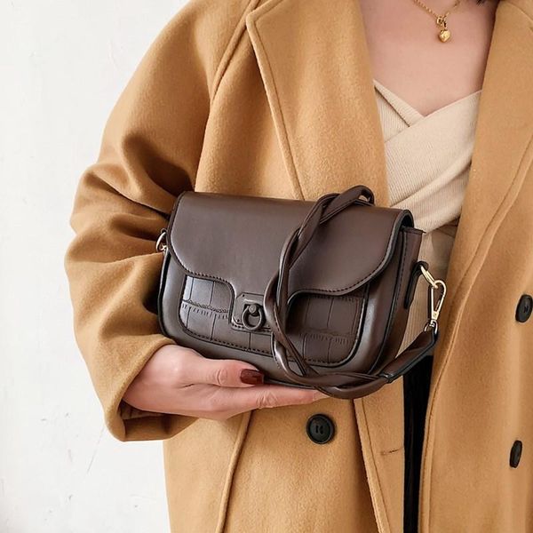 

evening bags small flap shoulder bag for women 2021 arrival weave strap sling handbag female stone pattern leather crossbody