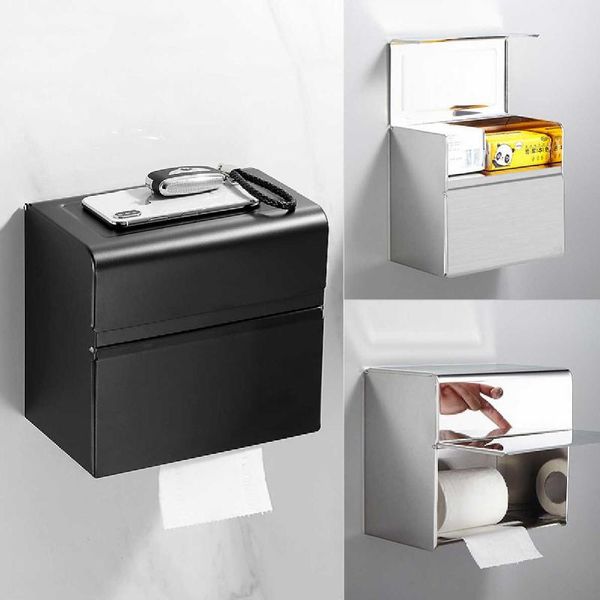 

toilet paper holders punch-tissue box, stainless steel storage tube pumping bathroom rack, nail-ae02yjm-0022