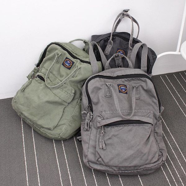 

backpack washing canvas student bag leisure hiking laptop