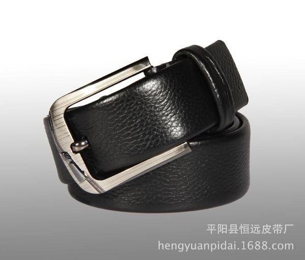 

belts 2021 men's belt leather business first layer double-wrapped cowhide pin buckle, Black;brown
