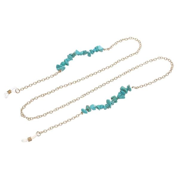

sunglasses frames 2021 natural turquoise glasses chain hanging neck lanyard anti-drop eyeglasses strap, Silver