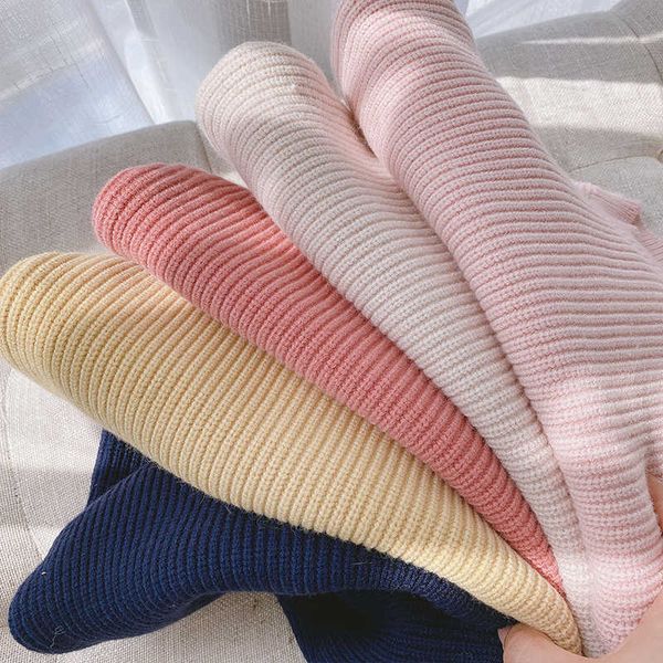 

2021 new fashion fall winter kids girls sweet sweaters casual baby autumn knitted clothes korean children knitwear 0-6years y1024, Blue