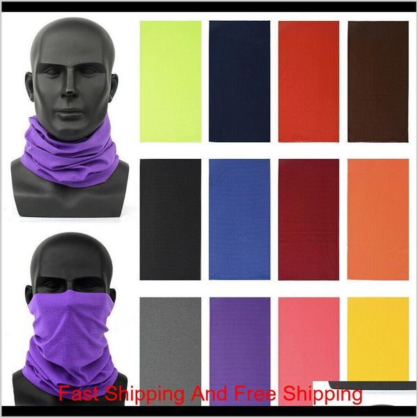 

us stock, outdoor sports cycling protective mask neck gaiter biker's tube bandana scarf magic head face wristband qylcym buy_home, Black
