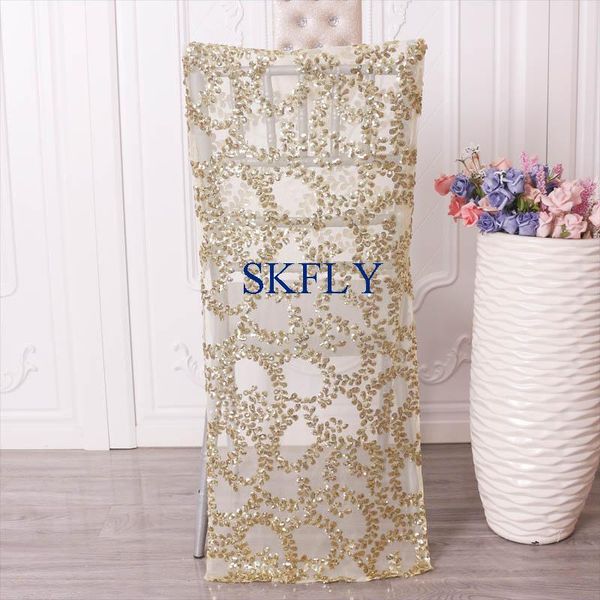 

chair covers ch004me custom made 2021 embroidery sparkly gold light floral sequin standard chiavari cover