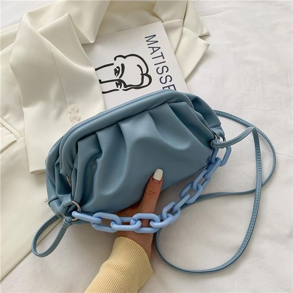 

evening bags candy color pu leather shoulder simple for women 2021 small crossbody bag travel chain handbag and purses designer handbags