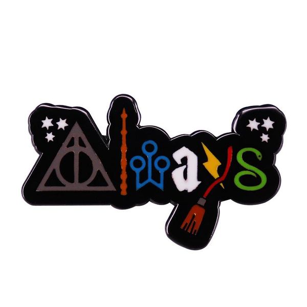 

pins, brooches magic always enamel pin movies symbol brooch badge, Gray
