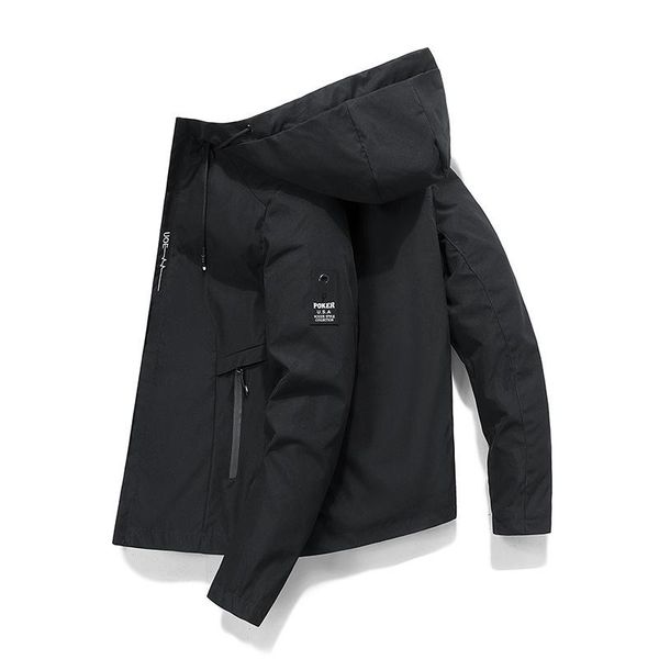 

men's jackets fashion silk spring autumn men zipper hoodie fishing clothing outdoor trend street wild quick dry windbreaker jacket top, Black;brown