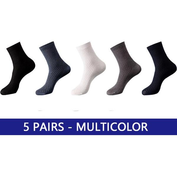 

men's socks bamboo fiber black business breathable deodorant compression men long big size eu38-48