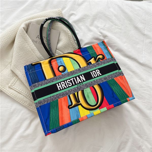 

design handbag shopping bag large capacity tote bag hand embroidered mommy 2021 star same female 002