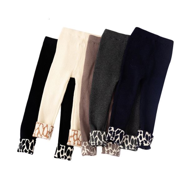 

2021 new kids children girls knitting tights legging pant spring autumn winter leopard jjud, Blue