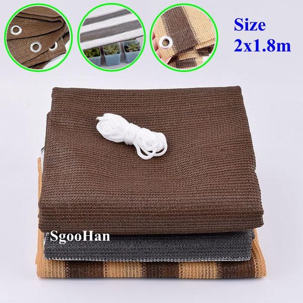 

2x1.8m hdpe anti-uv sunshade net home outdoor awning succulent plant cover shelter sun shading net shade sail 3 colors available