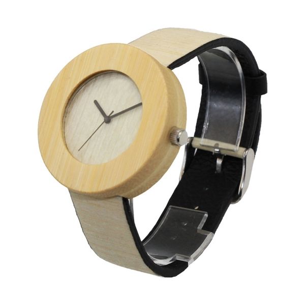 

round maple watch creative fashion yamaxun wood watch, Slivery;brown