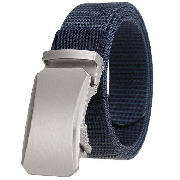 

belts fashion male black nylon belt outdoor metal automatic buckle casual pants cool wild luxury waist g36-24896a-1, Black;brown