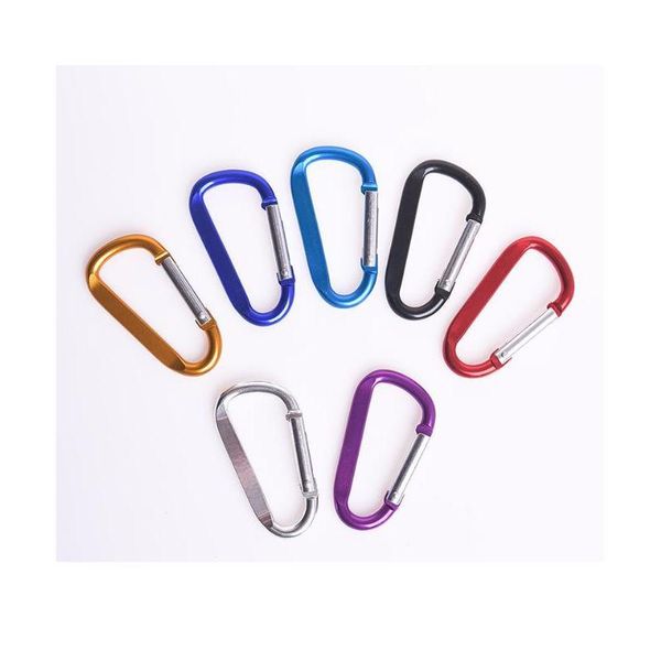 

12pcs aluminum alloy carabiner keychain outdoor camping climbing snap clip lock buckle hook fishing tool jllgdb