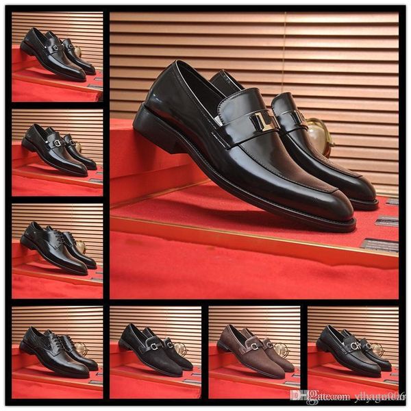 

iduzi men leather shoes men dress shoes formal wedding party shoes for men retro brogueluxury brand men's oxfords, Black