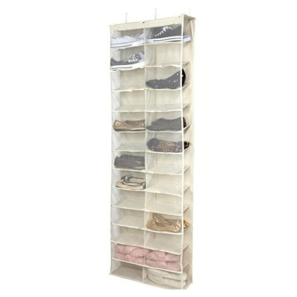 

1pc 26pairs shoes hanger storage bags over the door hanging organizer groceries rack space saver boxes jllrle sport777