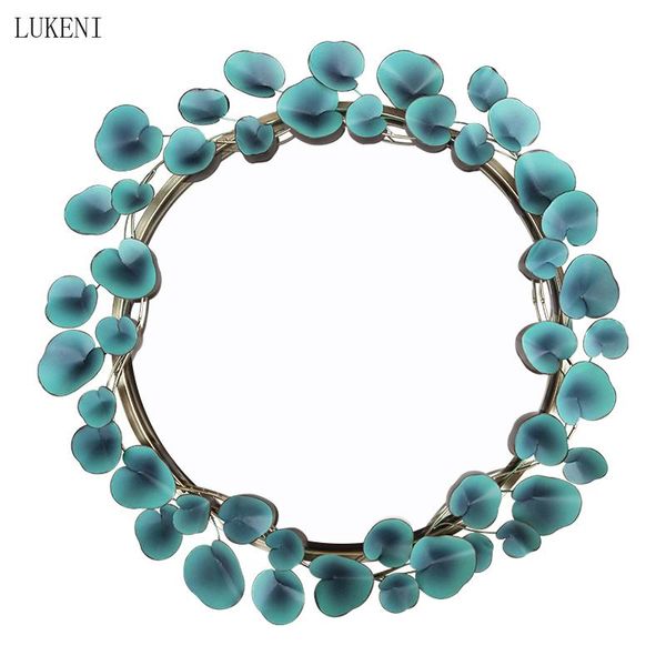 

creative home decoration mirror decorative wall hanging porch stereo iron decorative mirror living room simple wall decoration