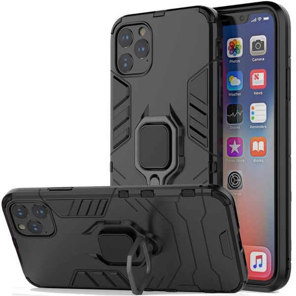 

cell phone pouches luxury bracket ring shockproof case for 11 pro xs max xr 6s 7 8 plus 5s 5 tpu+pc hard plastic bumper stand bac