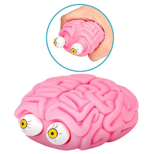 

squeeze toy brain burst eyes stress reliever toys brain children toys