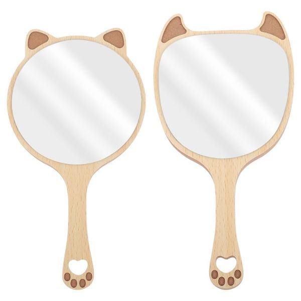 

compact mirrors 2pcs lovely handheld mirror portable makeup for home travel