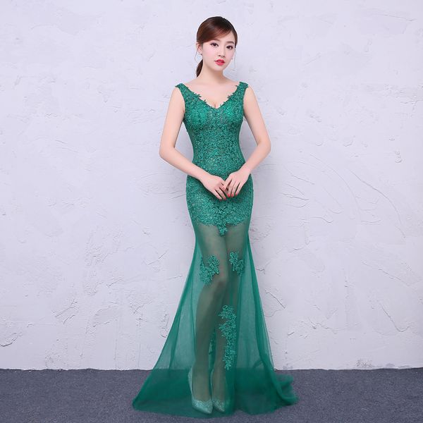 

new summer shoulder long lace party prom formal evening dress, Black;red