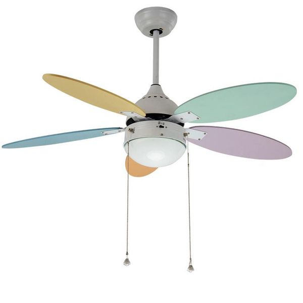 

simple children bedroom fan lamp colorful ceiling fan light kindergarten ceiling brief child lamp