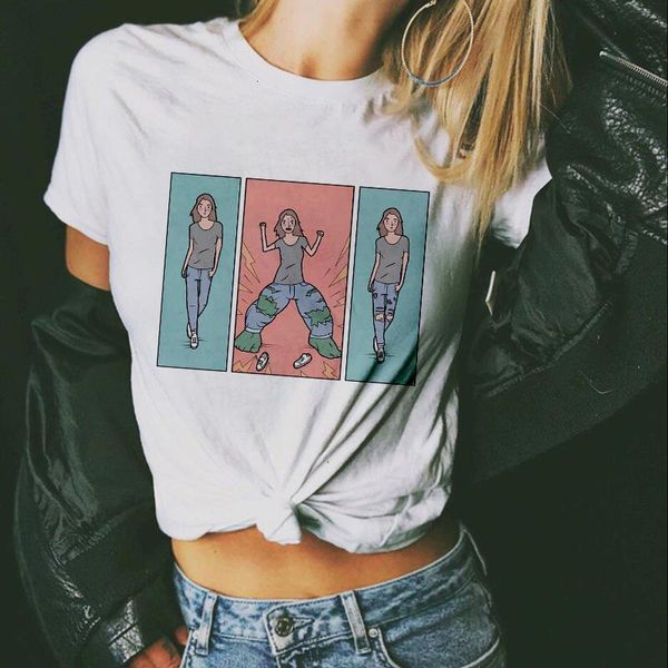 

funny humorous pattern print t shirt women fashion short sleeve t-shirt white thin section 2021 new hipster tshirt clothing