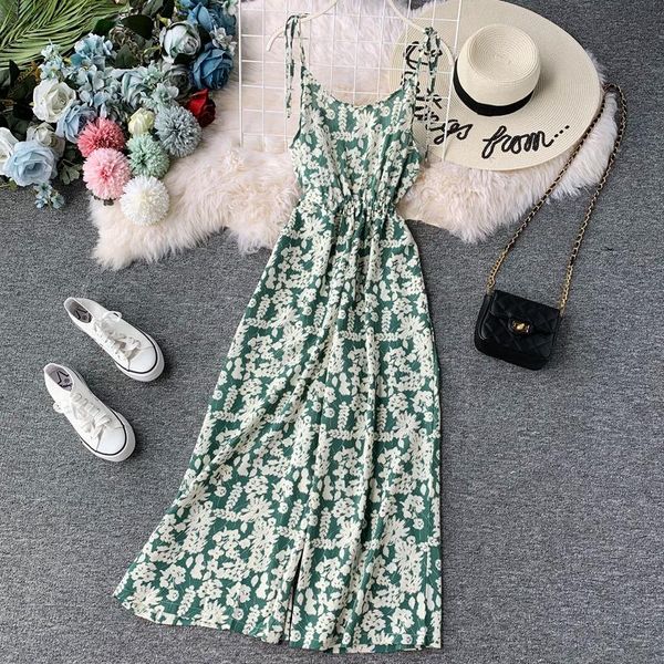 

women's jumpsuits & rompers 2021 spring sea holiday beach style floral suspender loose women jumpsuit, Black;white