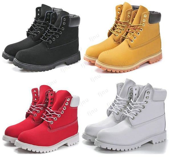 

designer boot winter classic yellow men women waterproof boot brand couples leather warm snow bootss casual timber mens boots, Black