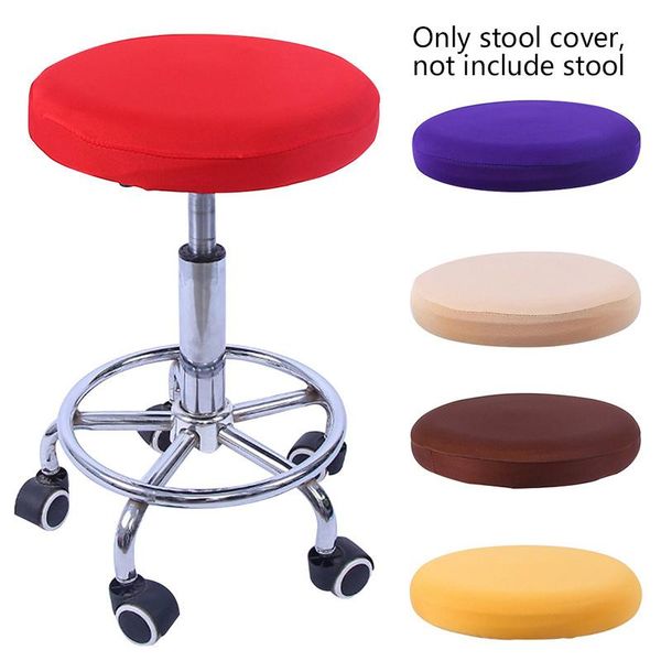 

chair covers round cover elastic seat wedding dining room cushion bar stool home protector