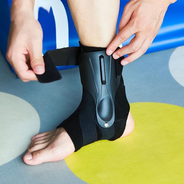 

adjustable ankle support brace strap breathable sports running ankle protect, Blue;black