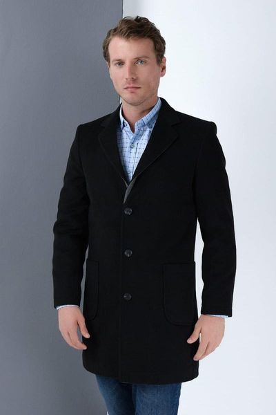 

men's jackets dewberry men 's black overcoat-1020001 p8384, Black;brown