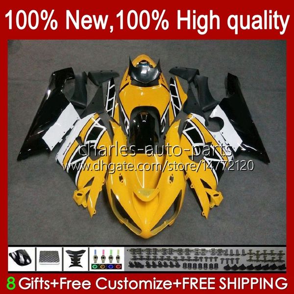 Bodys para Kawasaki Ninja ZX 6R 600cc 6 R Zx636 ZX600C ZX6R 05 06 Bodywork 7No.62 ZX 636 ZX-600 ZX-636 600 CC 05-06 ZX600 ZX-6R 2005 2006 Jejum Fairings Kit branco