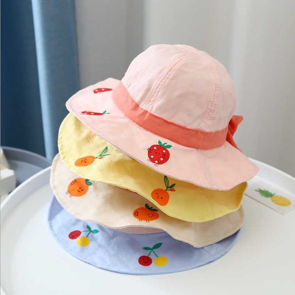 

caps & hats candy colors baby girls sweet fisherman hat summer lightweight breathable beach sun cap children panama with large brim, Yellow