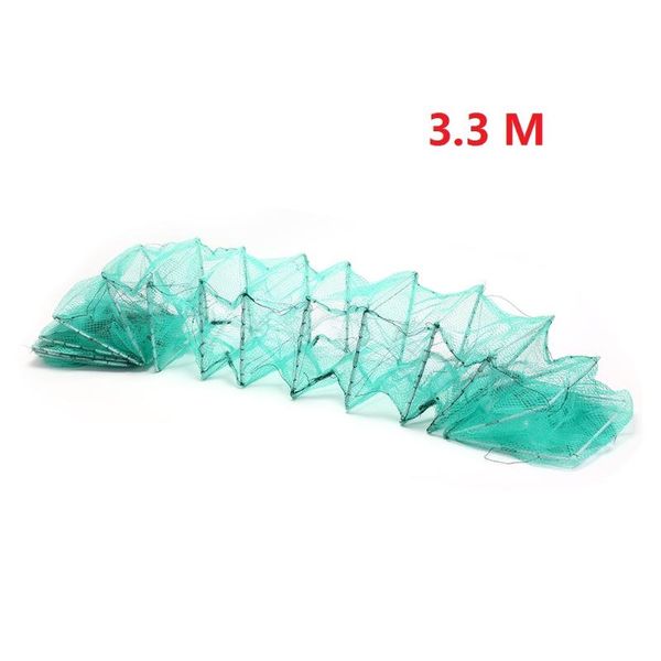 

fishing accessories 3/3.3m nylon net foldable 19 intervals crab crayfish lobster catcher live trap fish eel prawn shrimp lure nets