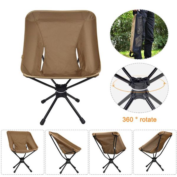 

fishing accessories camping chairs rotatable folding aluminum alloy outdoor hiking seat portable office home beach ultralight chair furnitur