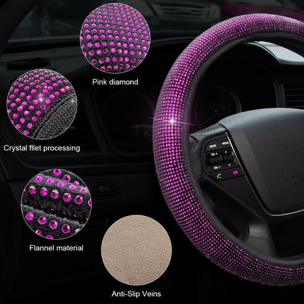 

steering wheel covers universal cover women decorative diamond shining /37-38cm