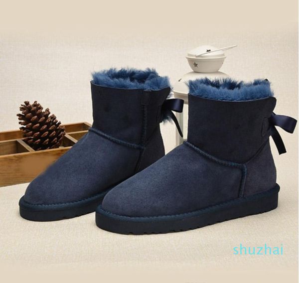 

2020 new australia classic snow boots cotton slippers women winter boots fashion discount ankle boots shoes many color, Black