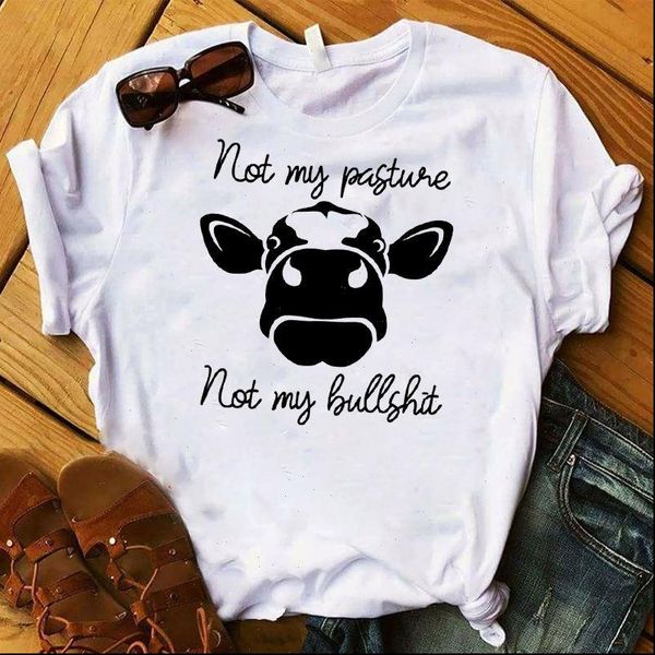

bandana cow print women tshirt casual funny t shirt summer white casual short sleeve girl funny female clothes