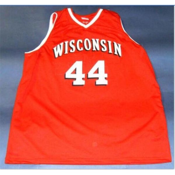

goodjob men youth women vintage #44 frank kaminsky custom wisconsin badgers basketball jersey size s-6xl or custom any name or number jersey, Black