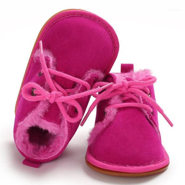 

first walkers baby shoes winter rose red male and female warm boots rubber-soled non-slip 0-1 year old toddler1