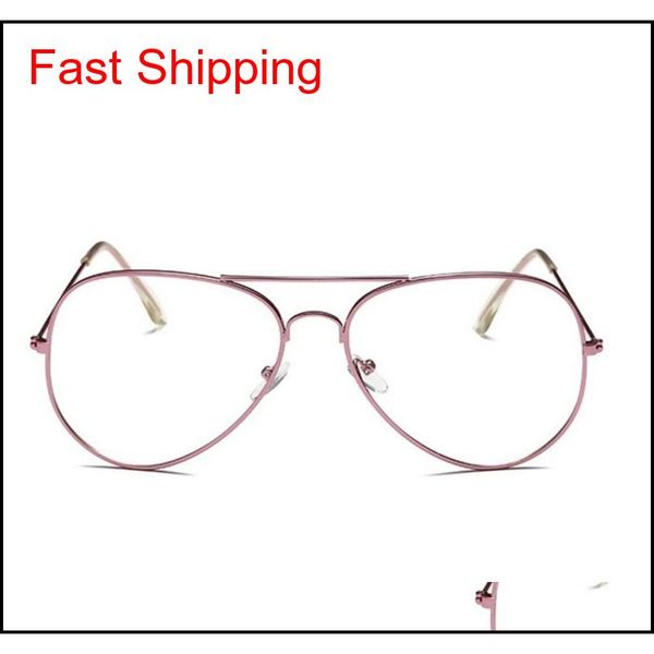 

women/men clear lens glasses metal plain glass spectacles frame classic glasses metal spectacle frame oversize qylpvr pingtoy, Blue