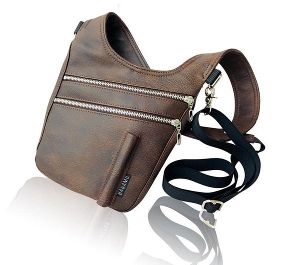 

new shoulder strap underarm satchel for men and women outdoor simple adjustable zipper bag