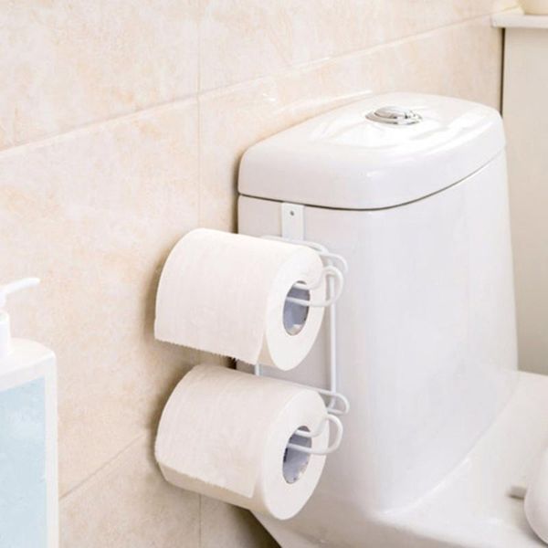 

toilet paper holders bathroom seat roll holder hanging organizer 2 layers stainless steel tissue towel shelf kitchen storage rack door