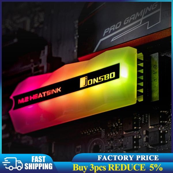 

fans & coolings jonsbo m.2-2 color light m.2 ssd heatsink 5v 3pin solid state hard disk cooler radiator heat thermal dissipation cooling pad